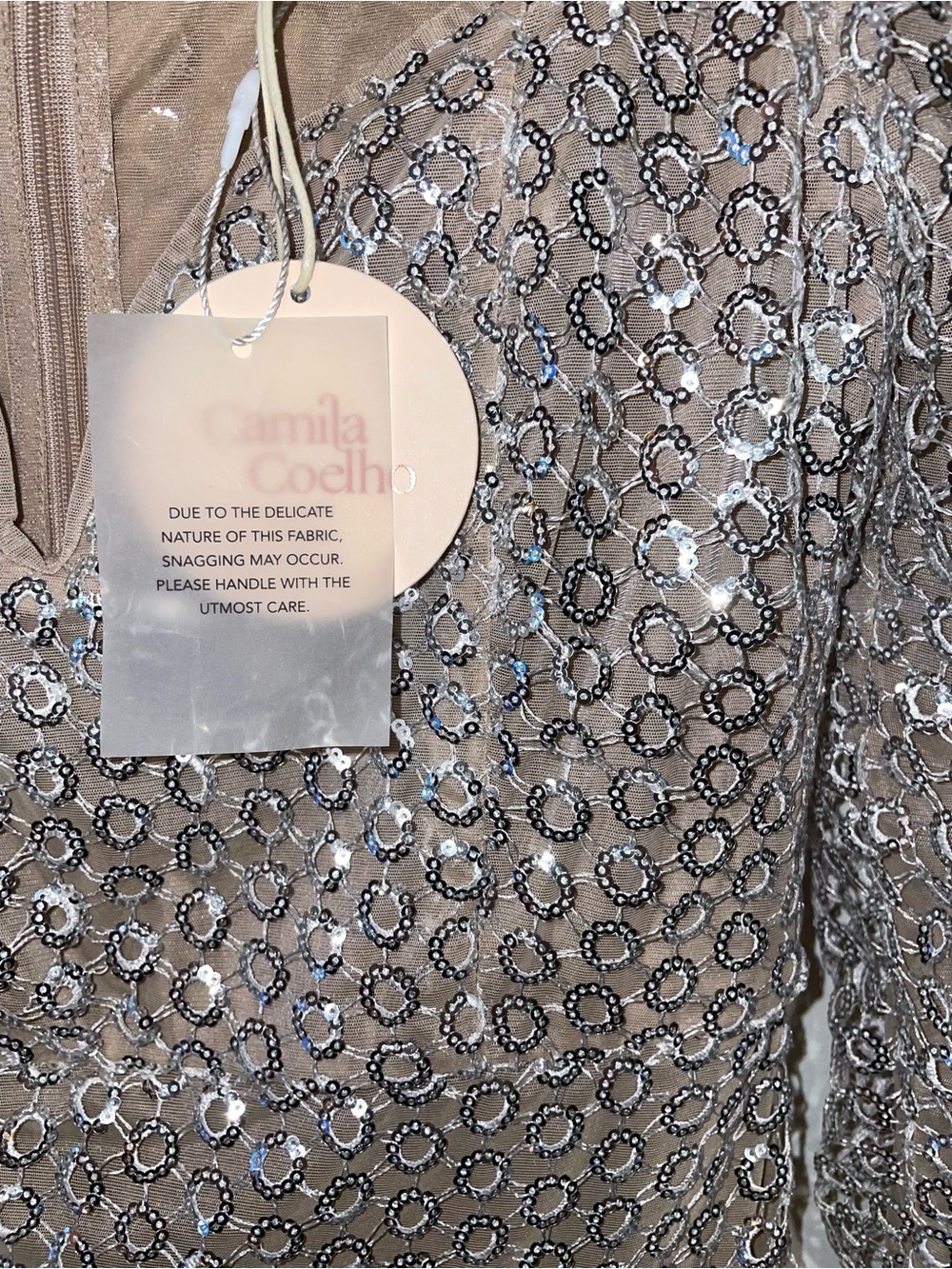New! Camila Coelho Thalia Sequin Embellished Mini Dress 🪩 Small NWT! - Picture 11 of 12